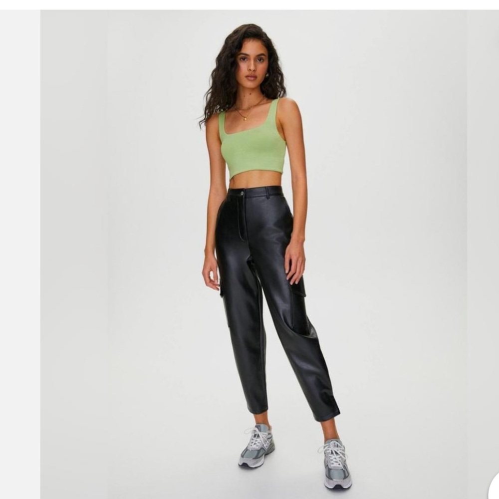 Aritzia Vegan Leather Cargo Pants